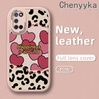 เคส Chenyyyka สำหรับ OPPO เคส A52 A72 A92 4G เคสโทรศัพท์หนังนิ่มลายการ์ตูนแฟชั่นน่ารักดีไซน์ใหม่กันกระแทกเคสฝาปิดเลนส์แบบเต็มเคสป้องกันกล้อง