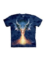 2023 Customized Fashion The Mountain Mens Fire Breathing Blue Dragon Short Sleeve T-Shirt Tee，Contact the seller for personalized customization