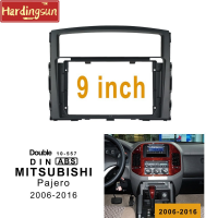 Hardingsun ป้ายวิทยุติดรถยนต์สำหรับ2006-2016 Mitsubishi Pajero Montero 9นิ้วกรอบแอนดรอยด์เล่น MP5แผงสเตอริโอ