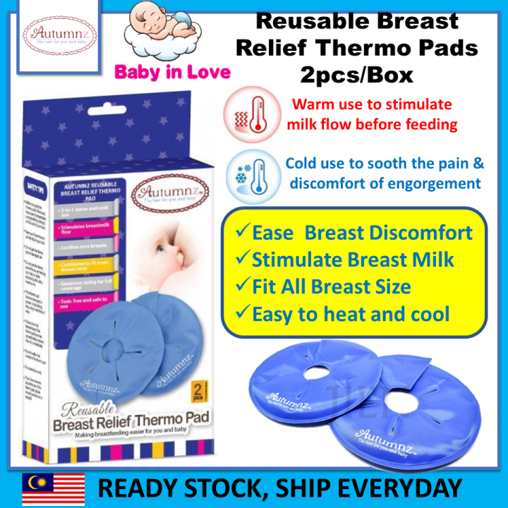 Autumnz Reusable Breast Relief Thermo Pads (bpa Free) 2pcs Per Pack 