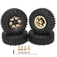 1.0 Brass Wheel Rim Tires All Terrain Parts for 1/18 1/24 RC Crawler Axial SCX24 FMS FCX24 Enduro24