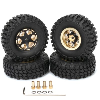 1.0 Brass Wheel Rim Tires for 1/18 1/24 RC Crawler Axial SCX24 FMS FCX24 Enduro24
