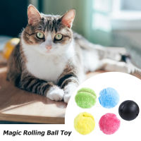 Pet Magic Roller Ball Toy Dog Cat แบตเตอรี่ขับเคลื่อนอัตโนมัติ Plush Rolling Ball Interactive Funny Floor Cleaner