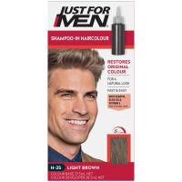 Just For Men Shampoo In HairColour Easy&amp;Fast H-25 Light Brown แชมพูเปลี่ยนสีผมสำหรับผู้ชาย สินค้านำเข้าจากสหรัฐอเมริกาสีน้ำตาลสว่างธรรมชาติ