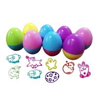 CBT Cartoon Kids Seal Children Toy Stamps Office and School Supplies Egg Seal Easter Egg Cartoon Stamps Happy Easter