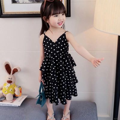 Se7en Summer Kids Girls Cotton Wear Childrens Dotted Dress