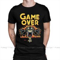 Cuphead T-Shirt Men Top Quality 100% Cotton Short Cupphead Game Over Summer Sleeve Asual Shirt Loose Tees