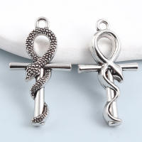 15pcs New Cross Alloy Charms Snake Religious Pendants For Making Handmade DIY Jewelry Accessories Findings Crafts Necklace DIY accessories and others