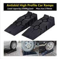 Ramp รองล้อยกรถ ทางลาดรถยนต์ RhinoRamps Vehicle Ramp Max- Pair 1 คู่สีดำ 2500 กก. หนักรถทางลาดยาว 900 มม. ลื่นทำงานทางลาดรถน้ำมันเปลี่ยนซ่อมบำรุงรักษาแจ็คลิฟท์เครื่องมือ