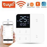 Tuya Smart Wifi Switch With temperature time display function 100-240V 1/2/3 Gang Wall Light Button Switch Timing remote control