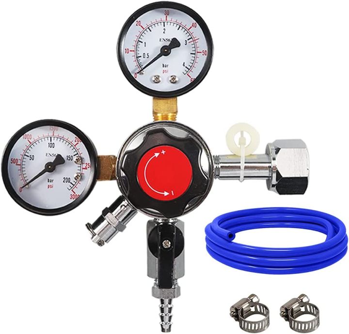 CO2 Regulator Beer Keg Pressure Regulator CGA320 Dual Gauge CO2