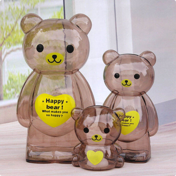 Creative Bear Plastic Piggy Bank Large Plastic Piggy Bank Children'S Gift Piggy  Bank Piggy Bank, Cute Bear Transparent Shape, Children Learn To Save Money,  Large Capacity | Lazada Ph