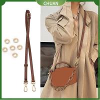 CHUAN สำหรับผู้หญิง อุปกรณ์เสริมกระเป๋า Crossbody อะไหล่สำหรับเปลี่ยน เจาะรูตาไก่ สายหนังแท้ เข็มขัดกระเป๋าถือ Punch buttonhole