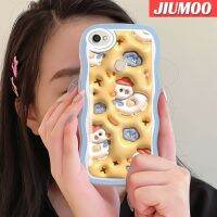 เคส JIUMOO สำหรับ Xiaomi Redmi โน๊ตเคส Y1 5A ลายการ์ตูนน่ารัก3D เป็ดแฟชั่นลายคลื่นขอบลอนสีสันสดใสป้องกันเลนส์กล้องเคสโทรศัพท์แบบใสเคสโปร่งใสกันกระแทกซิลิโคนนิ่ม