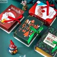 CHUYUE รูปร่างหนังสือ Navidad สุดสร้างสรรค์แพคเกจซานตาคลอสของขวัญคริสต์มาสกล่องของขวัญอุปกรณ์กล่องลูกอมงานปาร์ตี้