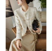 Spot parcel post High-End Pearl Style Short Coat Wool T 2023 Spring and Autumn Womens Clothing Spring Short