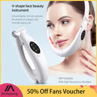 Face Slimming V Shape Galvanic Massager EMS Micro Current Face Shaper Face Firming Lifting Device Fat Burner Red &amp; Blue Light LED Photon Therapy W
