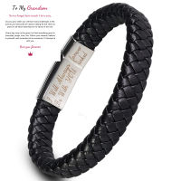 Hot Sale Fashion Korean European And American Mens Bracelet Gift For Son Grandson Woven Titanium Steel Bracelet