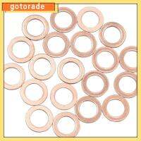 GOTORADE 50PCS ทองแดงทองแดง เครื่องซักผ้าแบบแบน M12 x 18mm x 1.5mm ธรรมดาธรรมดา ปะเก็นปิดผนึกเมตริก ทนทานต่อการใช้งาน เล็กๆน้อยๆ แหวนปิดผนึกทองแดง อุตสาหกรรมหนักอุตสาหกรรม