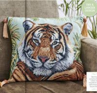 ◈ 14/16/18/27/28 Top Quality Beautiful Counted Cross Stitch Kit animal tiger pillow 43-39