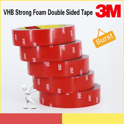 3M Super Strong Vhb Various Widths Double Sided Tape Waterproof No Trace Self Adhesive Acrylic Pad Two Sides Sticky for Car Home Adhesives  Tape