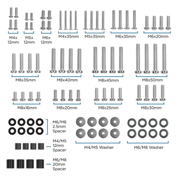 ชุดฮาร์ดแวร์สำหรับติดตั้งทีวี-สกรูยึดผนัง-vesa-สากล-เครื่องซักผ้า-แพ็ค-m8-m6-สำหรับติดตั้งทีวีและจอภาพ