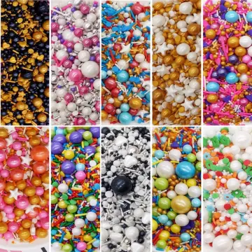 Silver Pearl Sugar Sprinkles Candy Baking Edible Cake Decoration Cupcake  Toppers