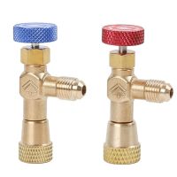 Air Conditioning Refrigerant Safety Valve R22 R410A 1/4 quot; Refrigeration Charging Safety Liquid Adapter Flow Control Valves