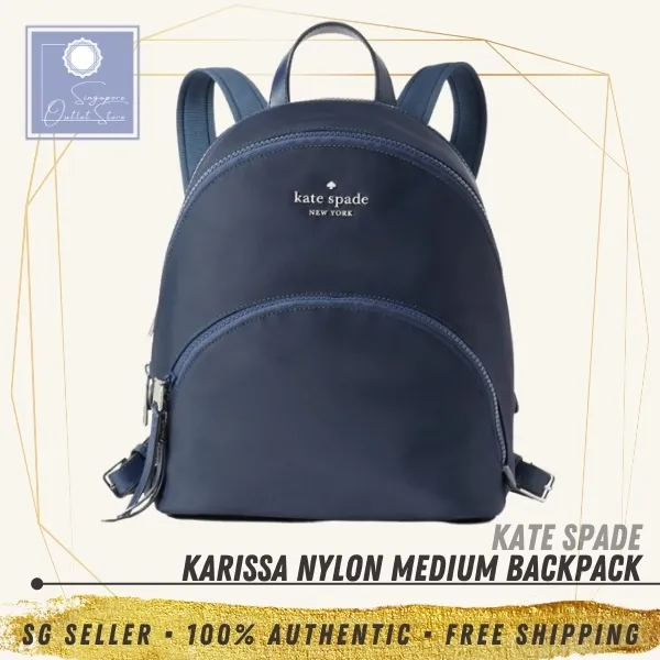 SG SELLER] Kate Spade KS Womens Karissa Nylon Medium Backpack Nightcap Blue  Nylon Bag | Lazada Singapore