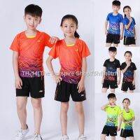 ◇ ☁❃Kids Badminton Tshirt Suit Boys Girls Badminton Sportwear Children Table Tennis T-shirt Pingpong