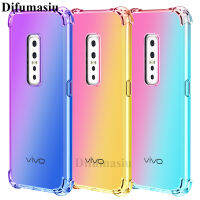 For VIVO V17Pro Shockproof Soft Case Covers Gradient Color Silicone Soft TPU Casing Colorful Back Cover Anti Fall VIVO V17Pro Phone Case