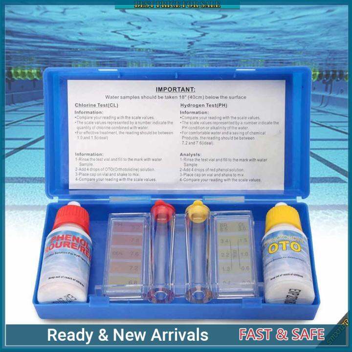 Swimming Pool Water Quality Test Kit OTO Test Agent pH Residual ...