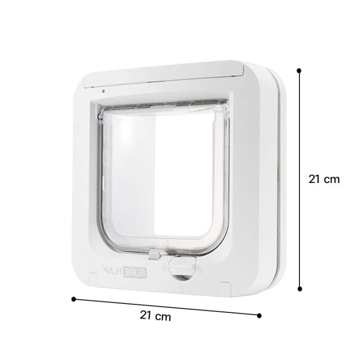 ประตูสแกนเข้า-ออก-sureflap-สำหรับติดผนัง-ใช้คู่กับ-ป้ายแท็ก-rfid-สำหรับสุนัขและแมว-5-10กิโลกรัม-microchip-cat-flap-ronghui-pet-house