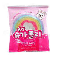 big 슈가롤리 무지개 솜사탕 สายไหมเกาหลี ขนมสายไหม สายรุ้งเกาหลี 10 ก korea cotton candy 10g