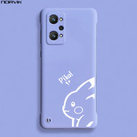 NORVIK การ์ตูนสีขาวลายปิกาจู,เคสโทรศัพท์สีม่วงไร้ขอบสำหรับ Realme GT Master Edition นีโอ3 Neo 2 Neo 3T Neo 2T Neo 5G N11-3เคสฝาหลังสร้างสรรค์