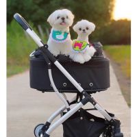 โปรโมชั่น+ WULEE [342] PET PET TROLLEY-PRO VERSIONอัพเกรด รถเข็นสัตว์เลี้ยง รถเข็น กระเป๋าแมว กระเป๋าสัตว์เลี้ยง ราคาถูก รถเข็นสัตว์เลี้ยง รถเข็นสัตว์เลี้ยง 4 ล้อสามารถถอดได้ 3in1  รถเข็นสัตว์เลี้ยง 2 ชั้น รถเข็นแบบถอดเบาะได้