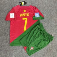 ☒ In Stock Portugal Home kids set Fan Issue Football kit sports Shirt RONALDO No.7 printed any nameset