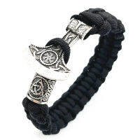 เสน่ห์ขวานสลาฟ Perun กับ Kolvrat พระเครื่องสัญลักษณ์ไวกิ้งรูนลูกปัดบุรุษ Jewlery Vikingos สร้อยข้อมือ Dropshipping