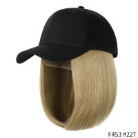 SHANGZI Baseball Cap Short Wig curly Synthetic Baseball Cap Hair Wig Natural Black knit hat Wigs Naturally Synthetic Adjustable