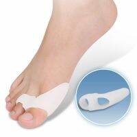 ┅✑ 1Pair Silicone Gel foot fingers Two Hole Toe Separator Thumb Valgus Protector Bunion adjuster Hallux Valgus Guard feet care