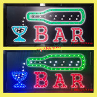 ป้ายไฟLED BAR(รูปเทน้ำใส่แก้ว) ป้ายไฟกล่องป้ายไฟสำเร็จรูป หลอดไฟ  ประหยัดไฟใช้ปลั๊กไฟบ้าน ไฟกระพริบ เพิ่มเอกลักษณ์สีสันสวยงาม (LB00133)