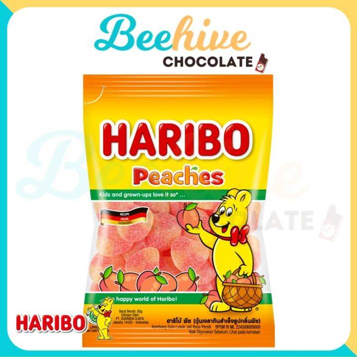 Haribo Peaches Gummy Candy 80g | Lazada