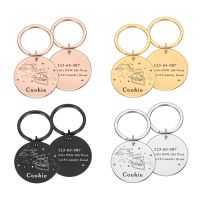 ☁✘﹊ Customized Name Pet ID Tags Personalized Cats Dogs Nameplate Free Engraved Address for Cat Puppy Dog Collar Accessories Keychain