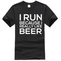 I Run Because I Like Beer Funny Mens T Shirt Cute Party Alcohol Workout Gym 662X