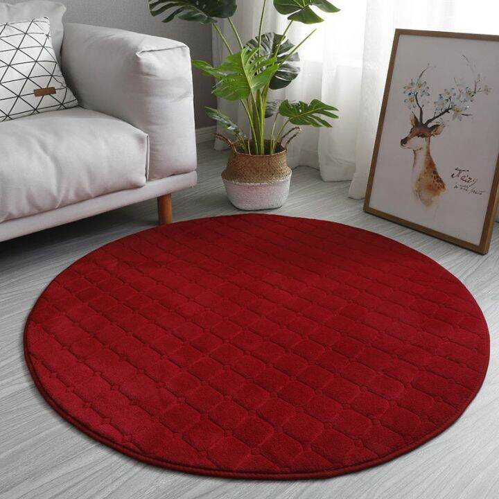 Soft Round Area Rugs Shaggy Carpet Circle Nursery Rug for Bedroom