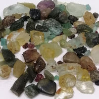 พลอยก้อนรวม Mix Gemstone พลอยแท้ หินแท้ หินอัญมณี หินมงคล Rough Gemstone Natural