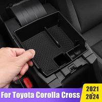 【Xiaofeitian อุปกรณ์ประดับยนต์】 สำหรับ Toyota Corolla Cross 2021 2022 2023 2024 XG10ที่เท้าแขนในรถกล่องเก็บของการจัดเก็บภาชนะบรรจุกล่องใส่ถาดกระเป๋าเก็บบัตร