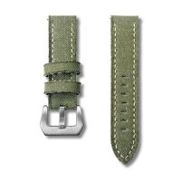 Hemsut Canvas Watch Bands Quick Release Premium Denim Green Two Pieces Watch Straps Matt Steel Buckle 20mm 22mm 24mm