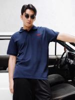 【Ready】? ish male mature bess casl pure sol polo embrdered lapel T- short ses