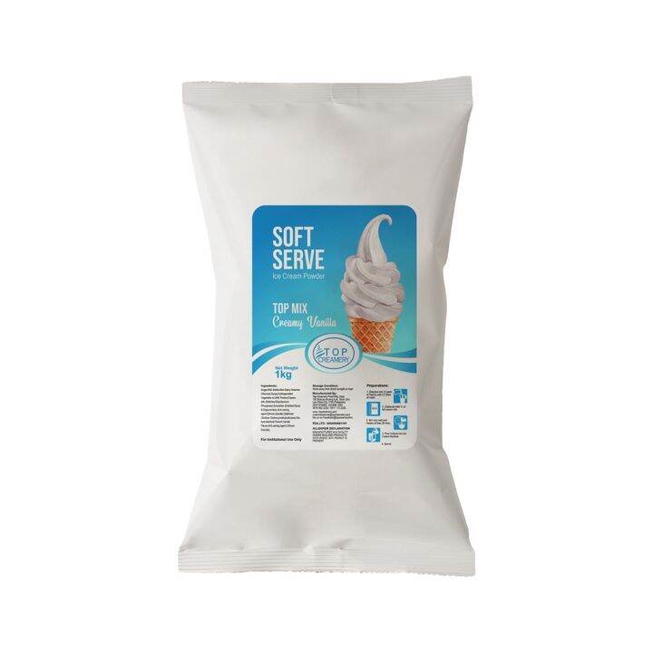 Top Creamery Topmix Creamy Vanilla Soft Serve Ice Cream Powder 1kg ...